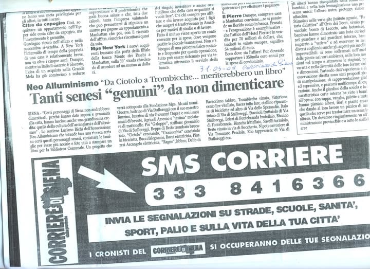 L’ANIMA POPOLARE DI SIENA CONTRO IL SILENZIO DEI SALOTTI: IL PROGETTO STORICO DEL MAESTRO BICHI “DA CIOTOLO A TROMBICCHE” SBARCA SUL&nbsp;WEB